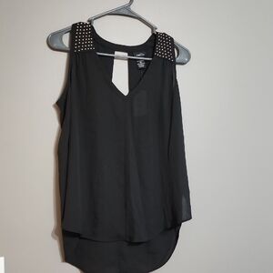 Rue21 Black Tank Top with Studded Shoulders